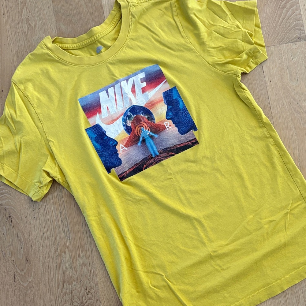 Nike Yellow T-Shirt with Graphic Print